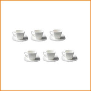 FT SET 6 TAZZE CAFFE C/PIATTINO QUADRA 