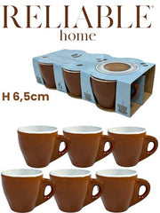 RL TAZZINE CAFFE GLAD 6PZ ALTA MARRONE 