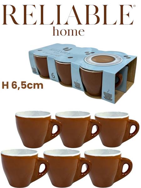 RL TAZZINE CAFFE GLAD 6PZ ALTA MARRONE 