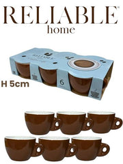 RL TAZZINE CAFFE BREAK 6PZ BASSA MARRONE 