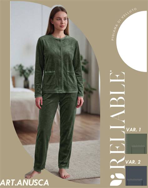 RL PIGIAMA DONNA IN VELLUTO ART.ANUSCA 