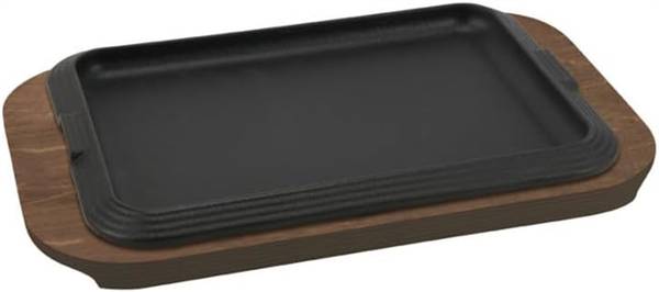 ILSA PIATTO GHISA 30X22 C/VASS TOP CON VASSOIO LEGNO