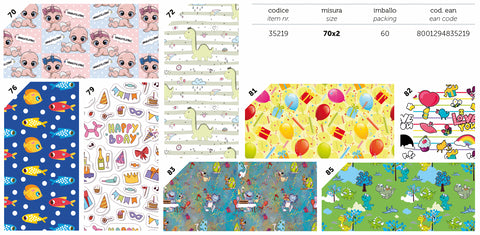 FLORIO ROTOLO CARTA 70X2MT GENERICO TEEN - Infinity Home Store