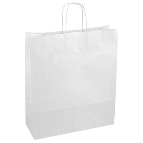 FLORIO SHOPPER BIANCO 36X12X40 KRAFT MONOLUCIDO - Infinity Home Store