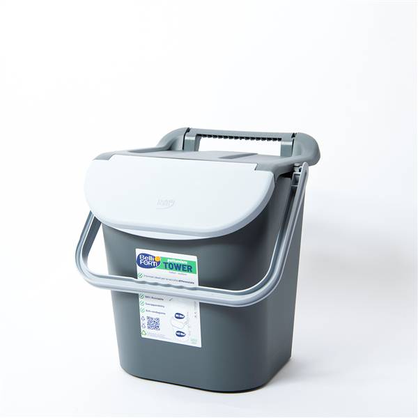 B&F TOWER BIN 30LT C/MANIGLIONE GRIGIO 34 × 38 × 42 CM