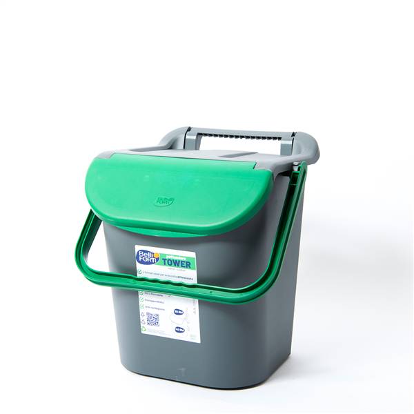 B&F TOWER BIN 30LT C/MANIGLIONE VERDE 34 × 38 × 42 CM