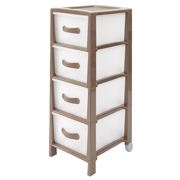 B&F CASSETTIERA FUTURA SLIM 4CASS MOKA 29.5 × 39.5 × 76 CM