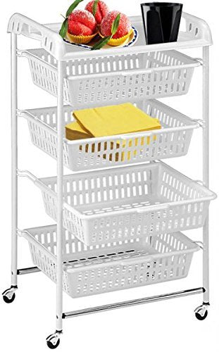 ARTEX CARRELLO PARY C/VASS 4P BIANCO/BIA