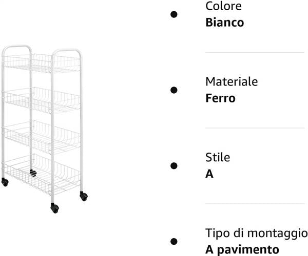 METALTEX SCAFFALETTO PISA 4 PIANI 