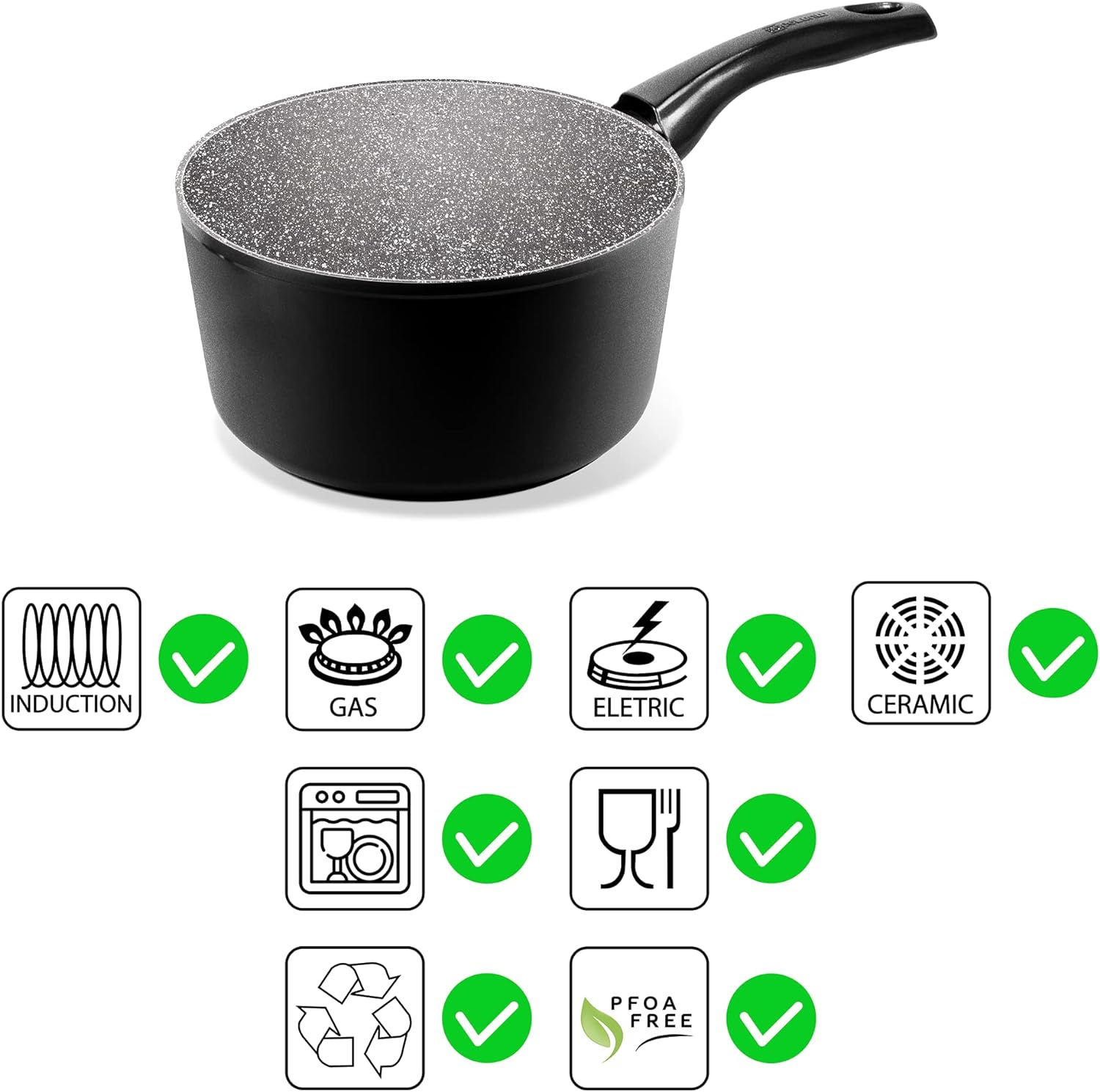 AETERNUM CASSERUOLA CM.16 1M BLACK PEARL