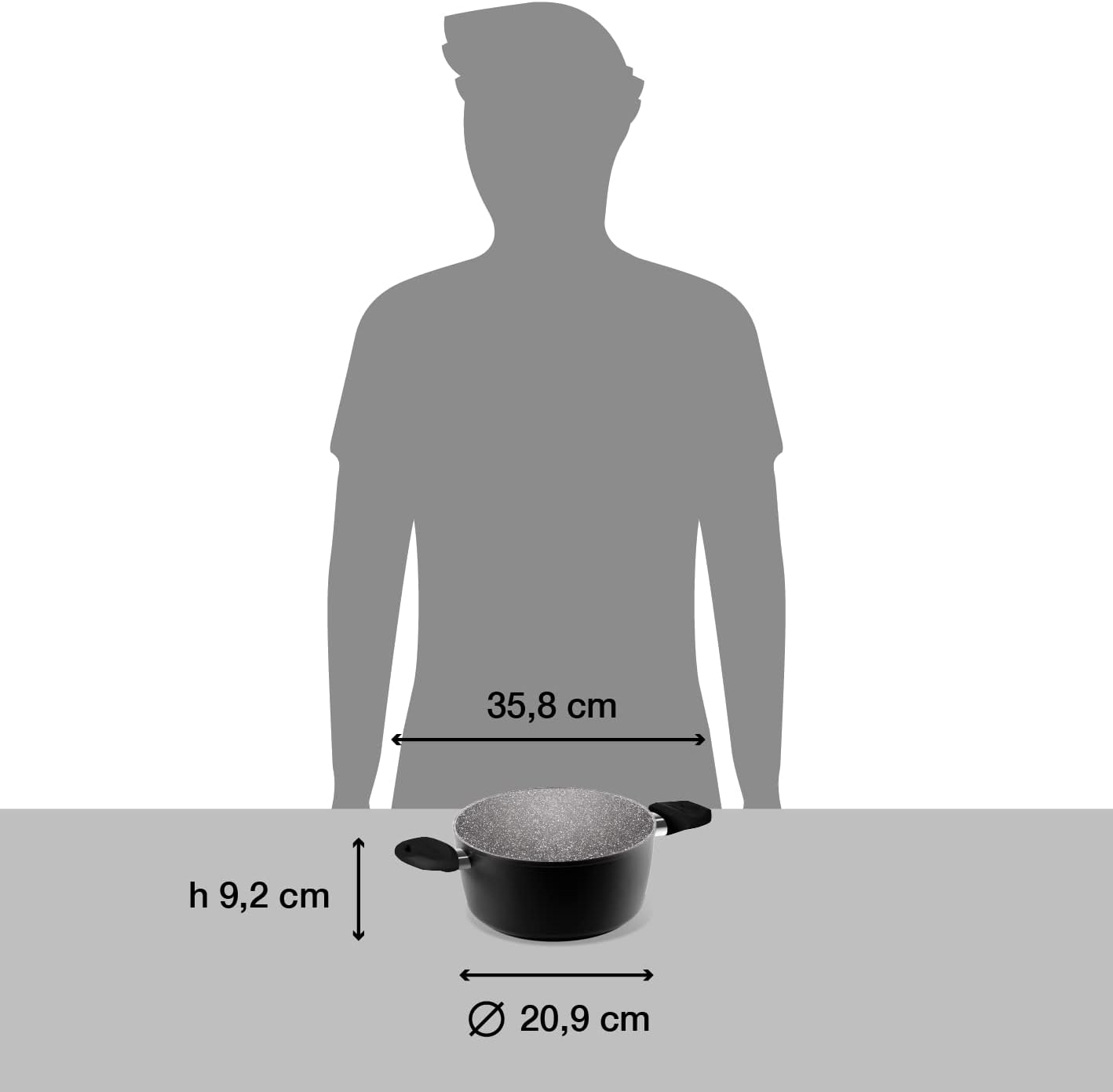 AETERNUM CASSERUOLA CM.20 BLACK PEARL