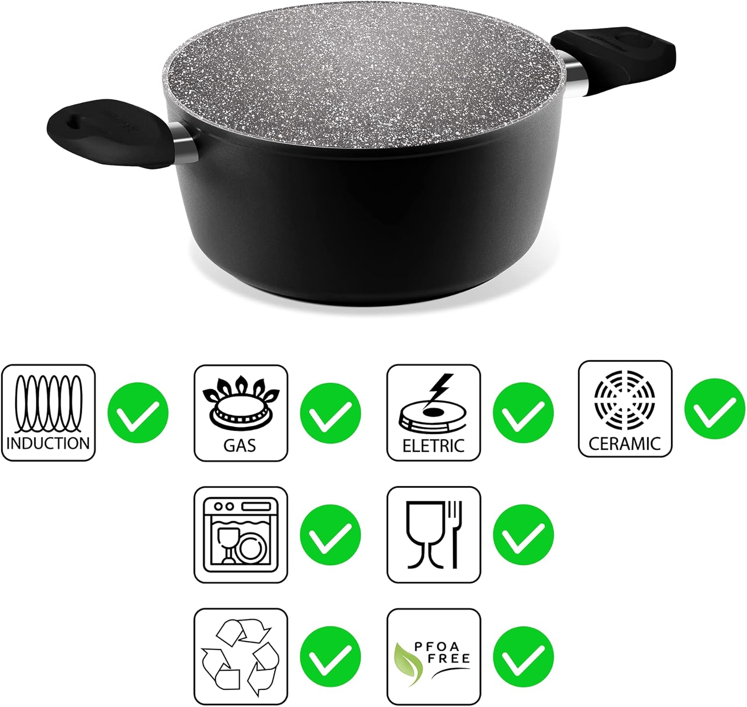 AETERNUM CASSERUOLA CM.24 BLACK PEARL