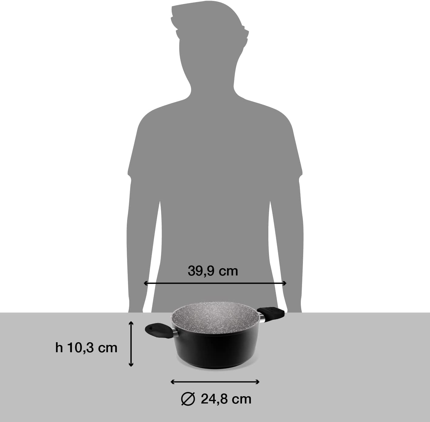 AETERNUM CASSERUOLA CM.24 BLACK PEARL