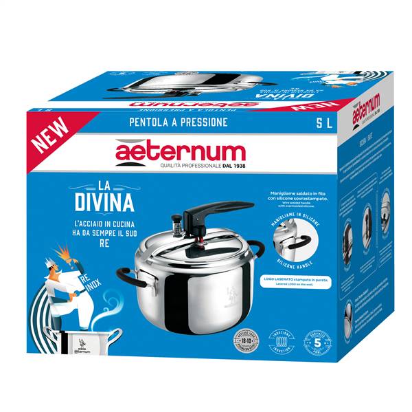 AETERNUM PENTOLA A PRESS LA DIVINA 5LT 