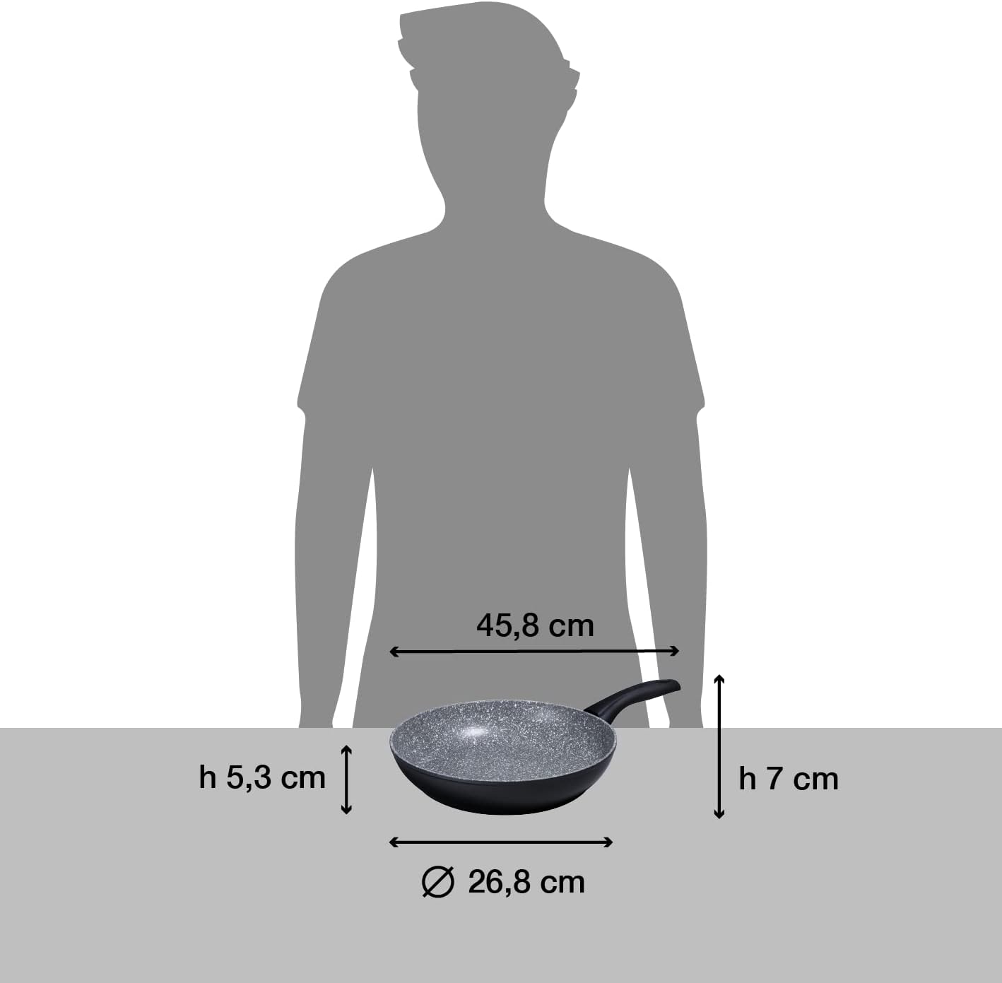 AETERNUM PADELLA CM.18 BLACK PEARL IND