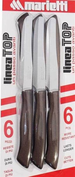 MARIETTI TOP COLTELLO 6PZ CM.11 MARRONE 