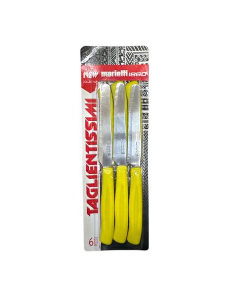 MARIETTI COLTELLI 6PZ NEW GIALLO 