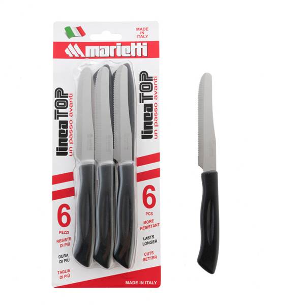 MARIETTI TOP COLTELLO 6PZ CM.11 NERO 
