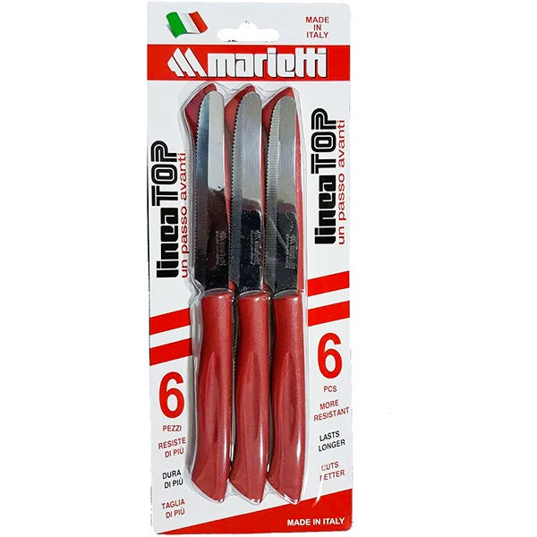 MARIETTI TOP COLTELLO 6PZ CM.11 ROSSO - Infinity Home Store