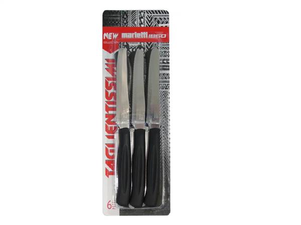 MARIETTI COLTELLI 6PZ NEW NERO 