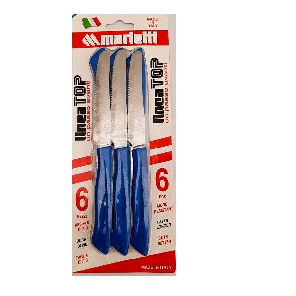 Marietti Top Coltello 6pz Cm.11 Blu - Infinity Home Store