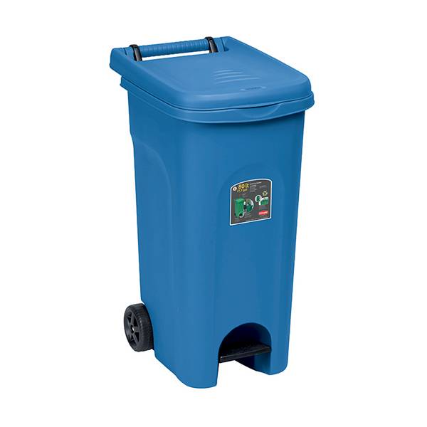 STEFANPLAST BIDONE ECO SYSTEM 80LT BLU 