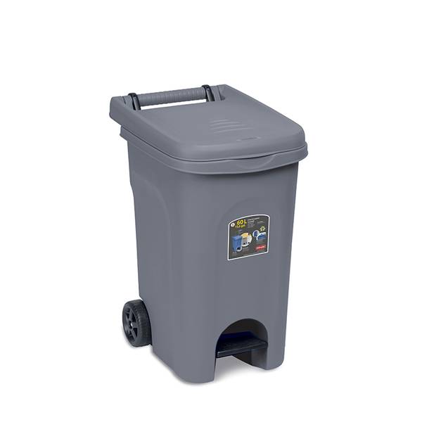 STEFANPLAST BIDONE URBAN ECO 60LT GRIGIO POLVERE