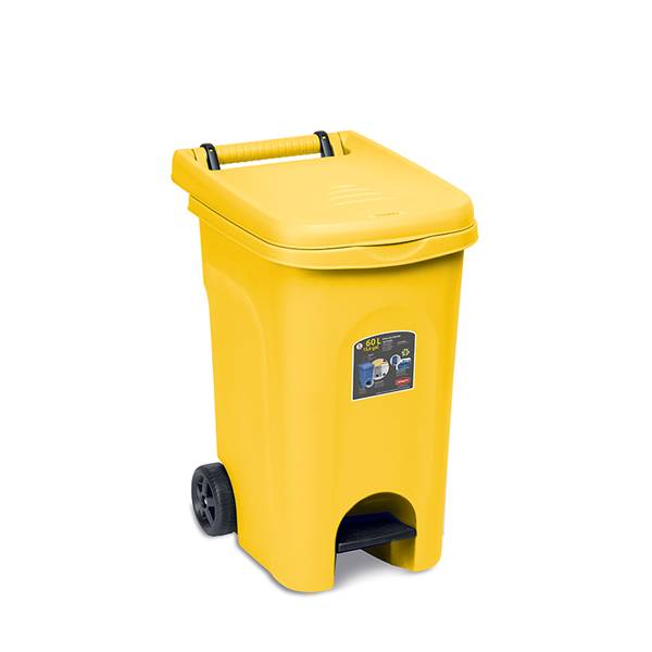 STEFANPLAST BIDONE URBAN ECO 60LT GIALLO 