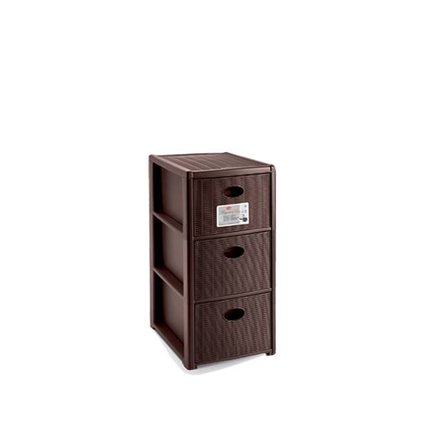 STEFANPLAST CASSET ELEGANCE 3 SLIM MOKA 11,8"X15,7"X23,6"H