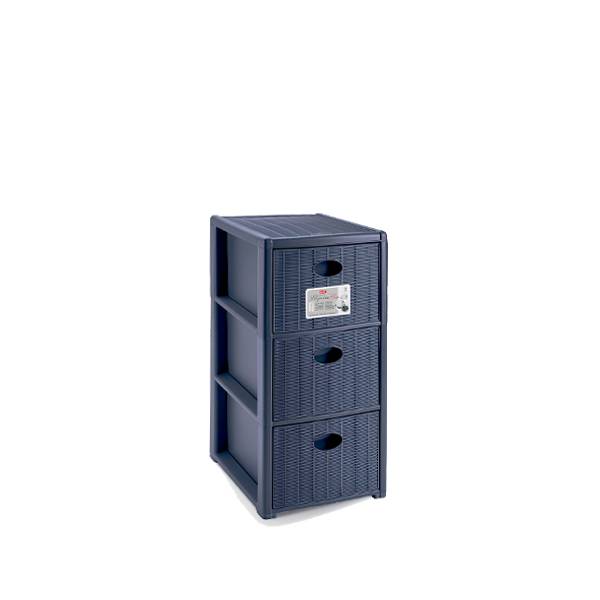 STEFANPLAST CASSET ELEGANCE 3 SLIM NAVY 11,8"X15,7"X23,6"H