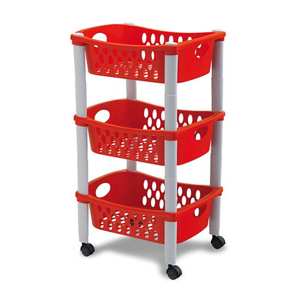 STEFANPLAST CARRELLO FRUTTA OTELLO ROSSO 
