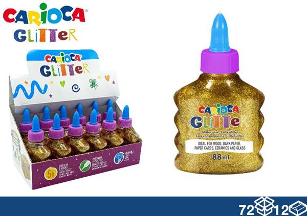 CARIOCA COLLA 88ML GLITTER 12PZ ORO 