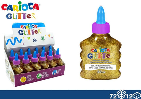 Carioca Colla 88ml Glitter 12pz Oro