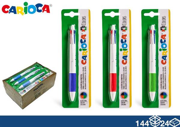 CARIOCA PENNA 4 COLORI IN BLISTER 