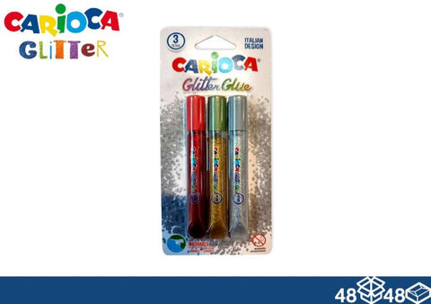 Carioca Colla 10,5ml 3pz Oto/arg/rosso