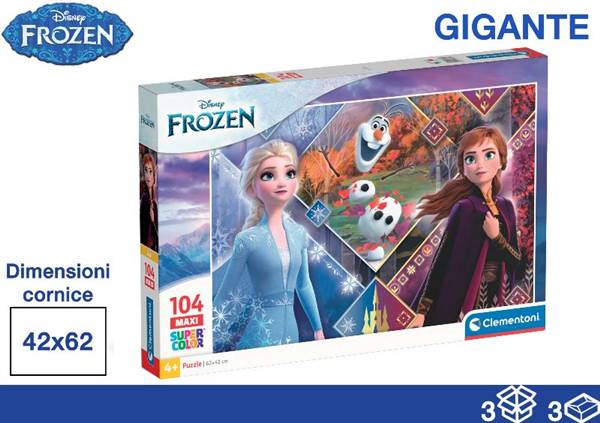 CLEMENTONI PUZZLE 104PZ 40X27X5 FROZEN 