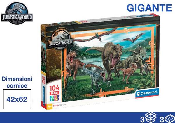 CLEMENTONI PUZZLE 104PZ 40X27X5 JURASSIC 