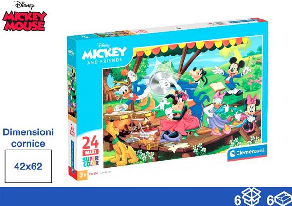 CLEMENTONI PUZZLE 24PZ 40X27X5 MICKEY 