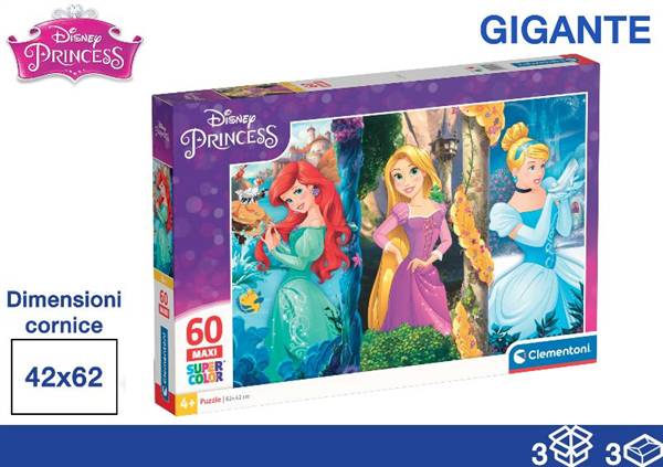 CLEMENTONI PUZZLE 60PZ 40X27X5 PRINCESS 