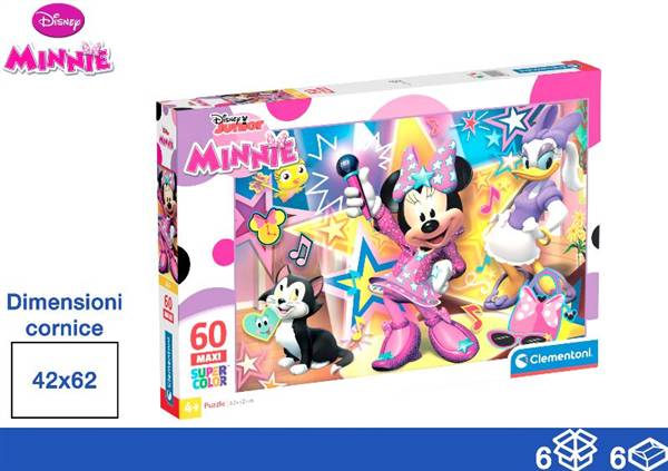 CLEMENTONI PUZZLE 60PZ 40X27X5 MINNIE 