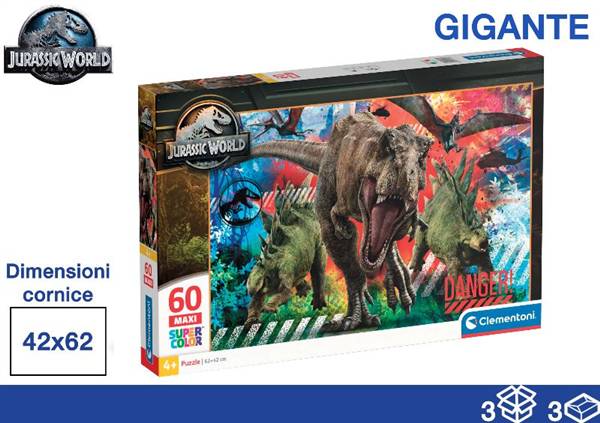 CLEMENTONI PUZZLE 60PZ 40X27X5 JURASSIC 