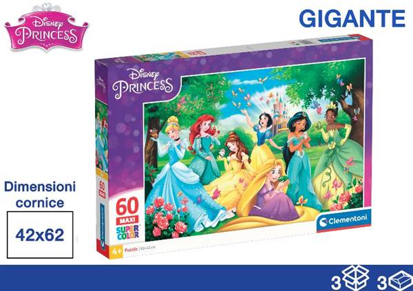 CLEMENTONI PUZZLE 60PZ 40X27X5 PRINCESS 