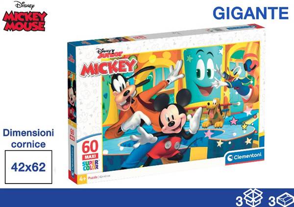 CLEMENTONI PUZZLE 60PZ 40X27X5 MICKEY 