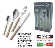 EME POSATE COLORANDO 24PZ SABBIA 