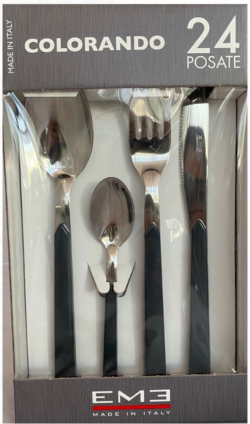 EME POSATE COLORANDO 24PZ GRIGIO