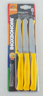 BONOMI COLTELLI TAVOLA 6PZ. CM.11 GIALLO