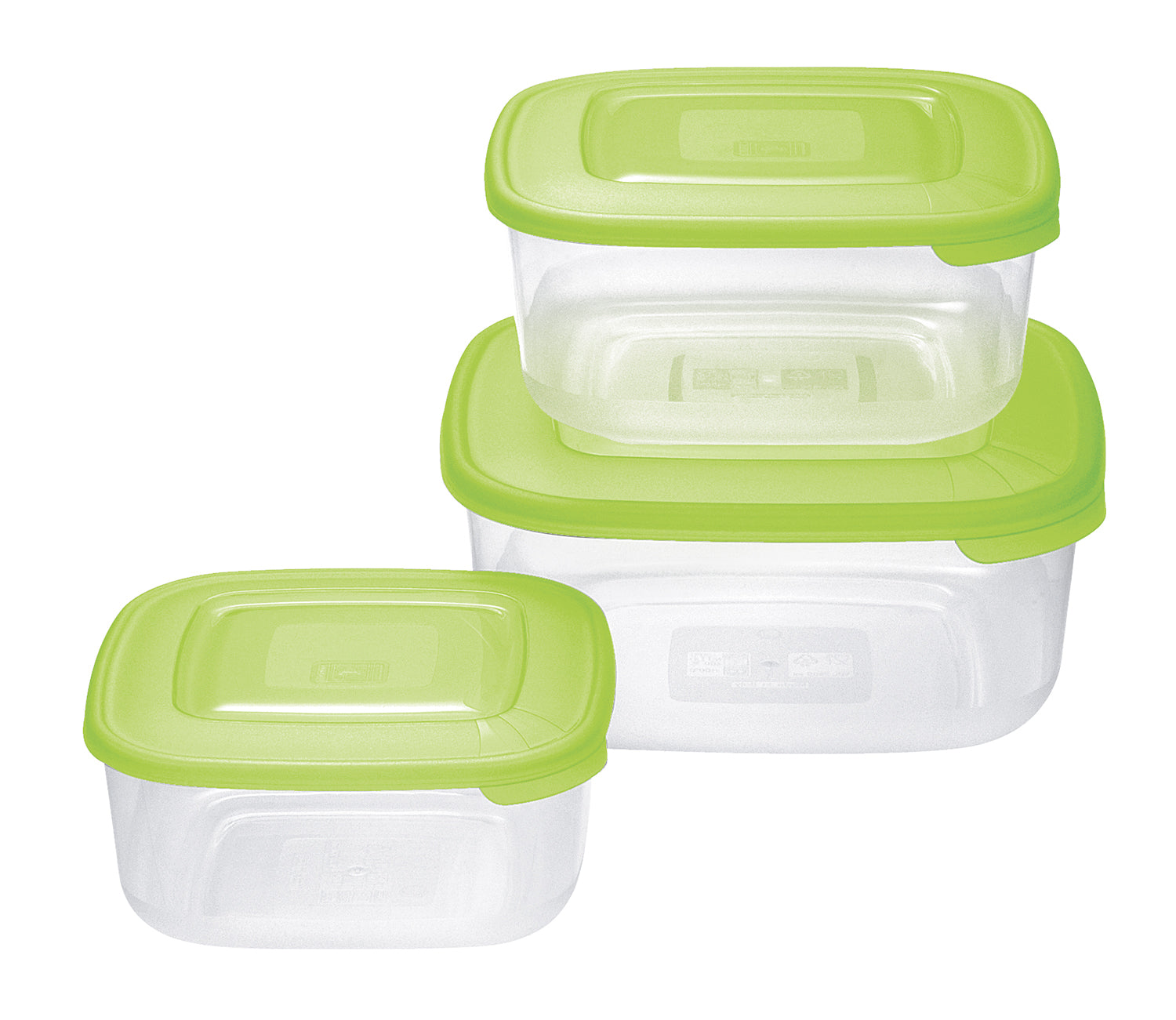 TONTARELLI SET 3 FRIGO BOX QUADRATI 2,5/1,5/0,95L