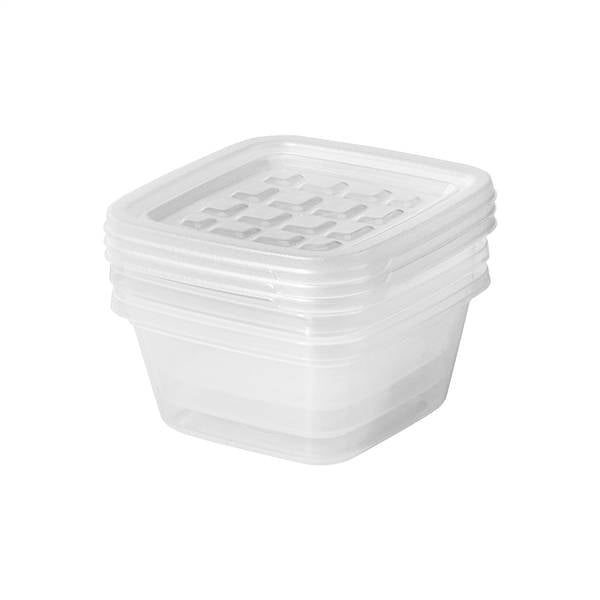 TONTARELLI SET 1X3 FREEZY QUADRO 0,5LT TRASPARENTE L13XH9,6XP13 CM.