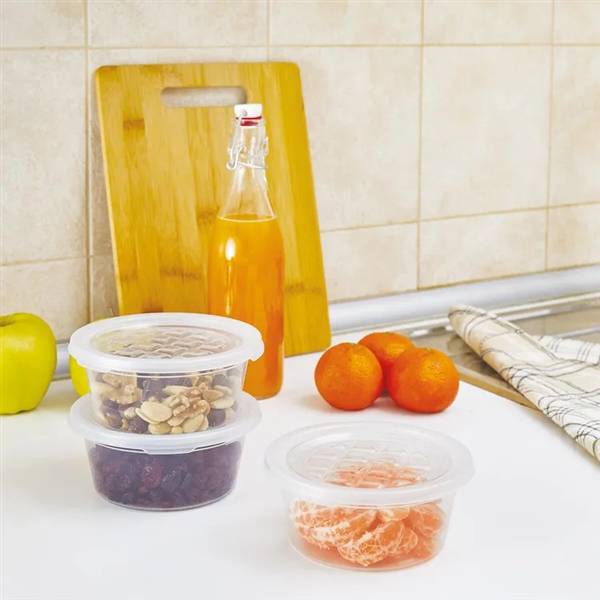 TONTARELLI SET 1X3 FREEZY ROTONDO 0,5LT TRASPARENTE 14X10H CM.