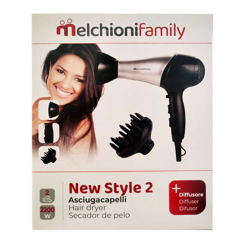 MELCHIONI ASCIUGACAPELLI 2200W CON DIFFUSORE